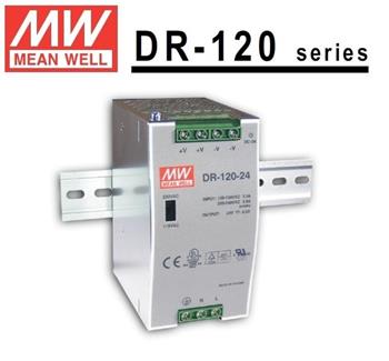 MEANWELL • DR-120-24 • Průmyslový napájecí zdroj 24V 5A na DIN lištu