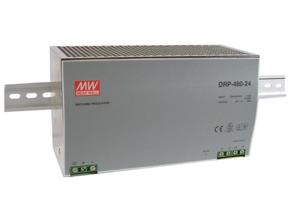 MEANWELL • DRP-480-48 • Průmyslový napájecí zdroj 48V 10A na DIN lištu