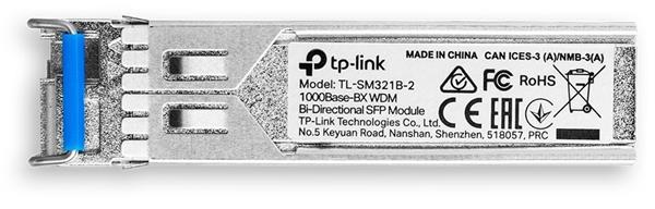 TP-LINK • TL-SM321B-2 • Gigabit SFP modul, WDM, SM, 2km, 1310/1550nm