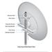 UBIQUITI • AF-5G34-S45 • 5GHz parabolická anténa 34dBi pro outdoor AP airFiber AF-5X