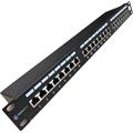 DATAWAY • DW-PP-5E-STP-24-BK • Patch panel 19" 24x RJ45, CAT5E, STP s vyvazovací lištou