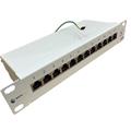 DATAWAY • DW-PP-6-S-12-1-WH • Patch panel 10" 12x RJ45, CAT5E/CAT6, STP