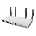 MIKROTIK • CRS418-8P-8G-2S+5axQ2axQ-RM • 4x4 MIMO WiFi6 16-portový Gigabit Cloud Router Switch