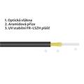 WiFiHW • J/A-(ZN)H4 • FTTx DROP kabel, 4vl., 9/125, G657A, LSOH, 3,4mm, Eca, KDP
