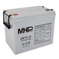 MHPower • GE75-12 • Gelový akumulátor 12V/75Ah, Terminál T1 - M6, Deep Cycle