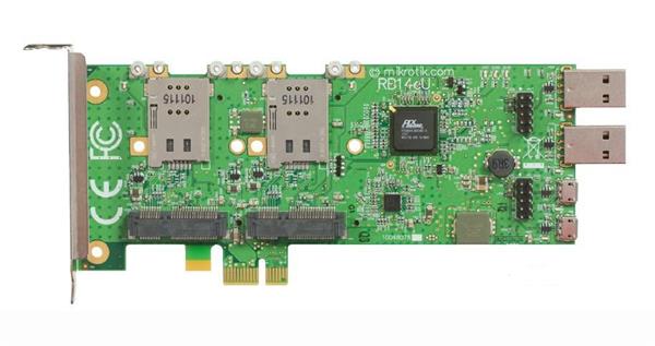 MIKROTIK • RB14eU • PCI-e redukce pro miniPCI-e adaptéry