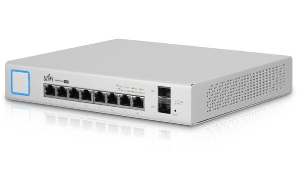 UBIQUITI • US-8-150W • UniFi Switch, 8x GB LAN, 2x SFP, POE+, 150W