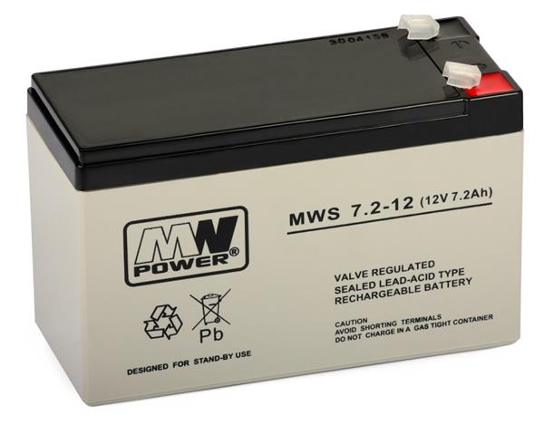 GLP • MW7.2-12 • Hermetized Pb battery 12V/7,2Ah