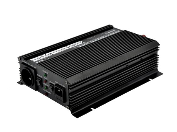 CARSPA • UPS1000-12 • Měnič napětí 12V/230V 1000W s nabíječkou 12V/10A a funkcí UPS