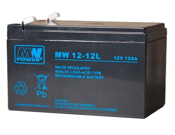 GLP • MW12-12L • Hermetizovaný LongLife Pb akumulátor 12V/12Ah