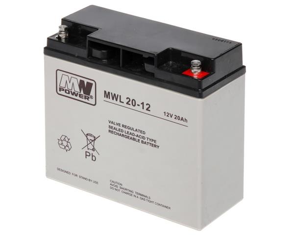 GLP • MW20-12 • Hermetizovaný LongLife Pb akumulátor 12V/20Ah