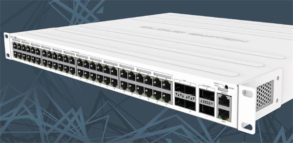 MIKROTIK • CRS354-48P-4S+2Q+RM • 48-portový gigabitový POE+ Cloud Router Switch