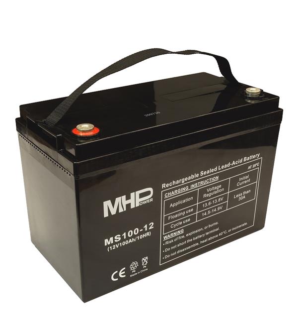 MHPower battery • MS100-12 • MHPower olověný akumulátor AGM 12V/100Ah, Terminál T3 - M8