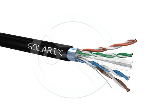 SOLARIX • SXKD-6-FTP-PE • Venkovní FTP kabel Cat6, drát, Fca (500m cívka)