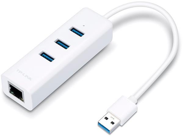 TP-LINK • UE330 • USB 3.0 3-portový hub & gigabitový ethernet adaptér 2 in 1 USB adaptér