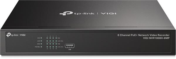 TP-LINK • VIGI NVR1008H-8MP • NVR, 8 kanálů, 8x PoE