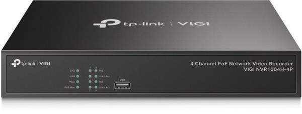 TP-LINK • VIGI NVR1004H-4P • NVR, NVR, 4 kanály, 4x PoE