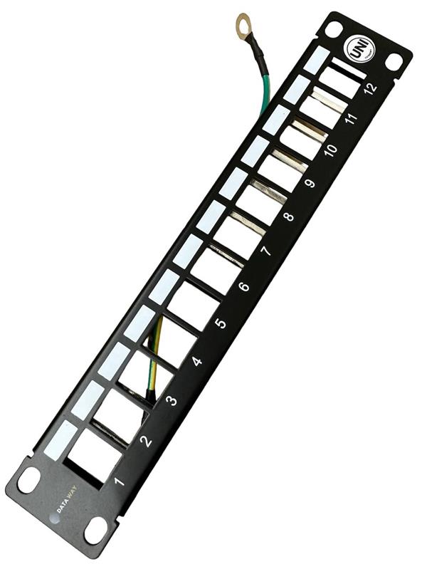 DATAWAY • WPP-M-S-12-1-BL • Patch panel 10" 12x keystone, modulární, UNI