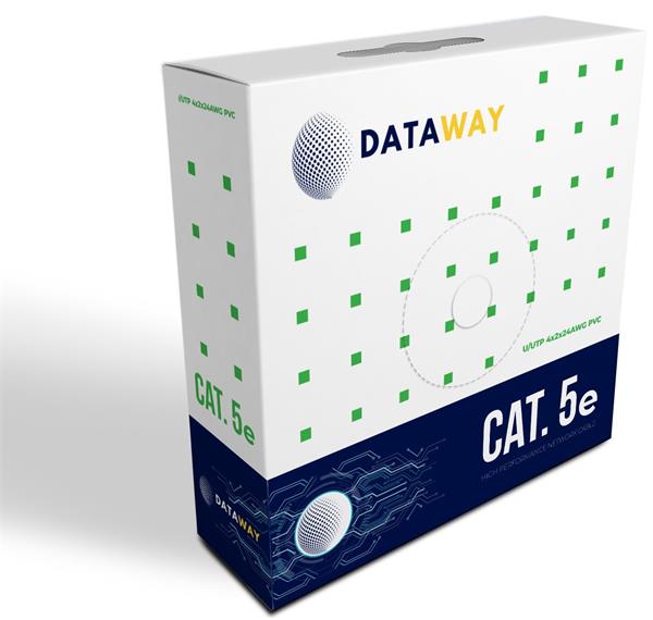 DATAWAY • DW-5-U-PVC-100 • UTP kabel Cat5e, drát, PVC, Eca, (100m box)