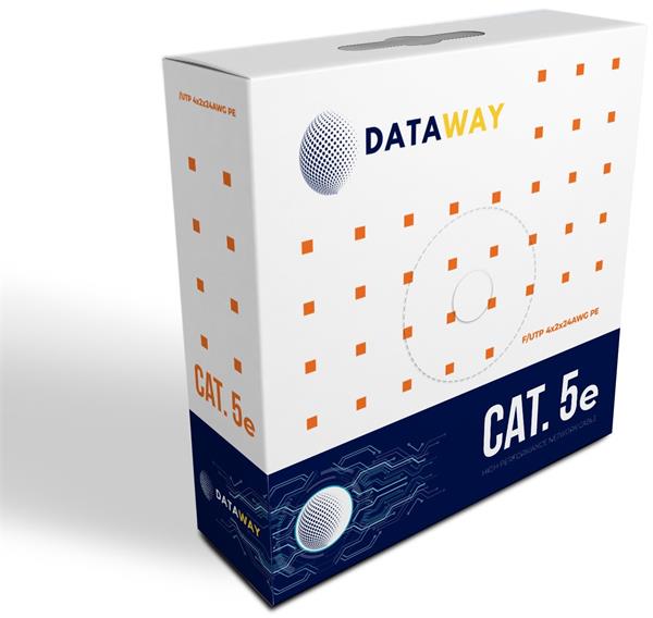 DATAWAY • DW-5-F-PE-100 • FTP venkovní kabel Cat5e, drát, PE, Fca (100m box)