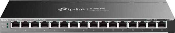 TP-LINK • TL-SG116P • Switch, 16x PoE, 120W