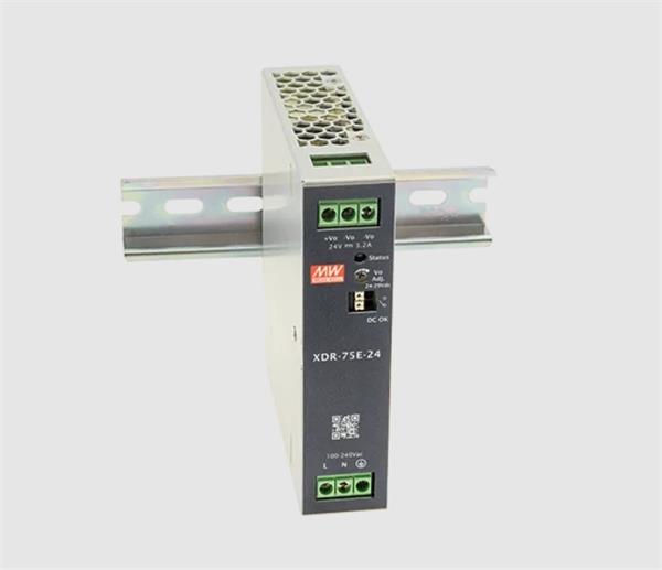 MEANWELL • XDR-75E-24 • Průmyslový napájecí spínaný zdroj 24V 75W na DIN