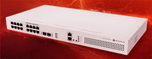 MIKROTIK • CRS418-8P-8G-2S+RM • 16-port Gigabit Cloud Router Switch
